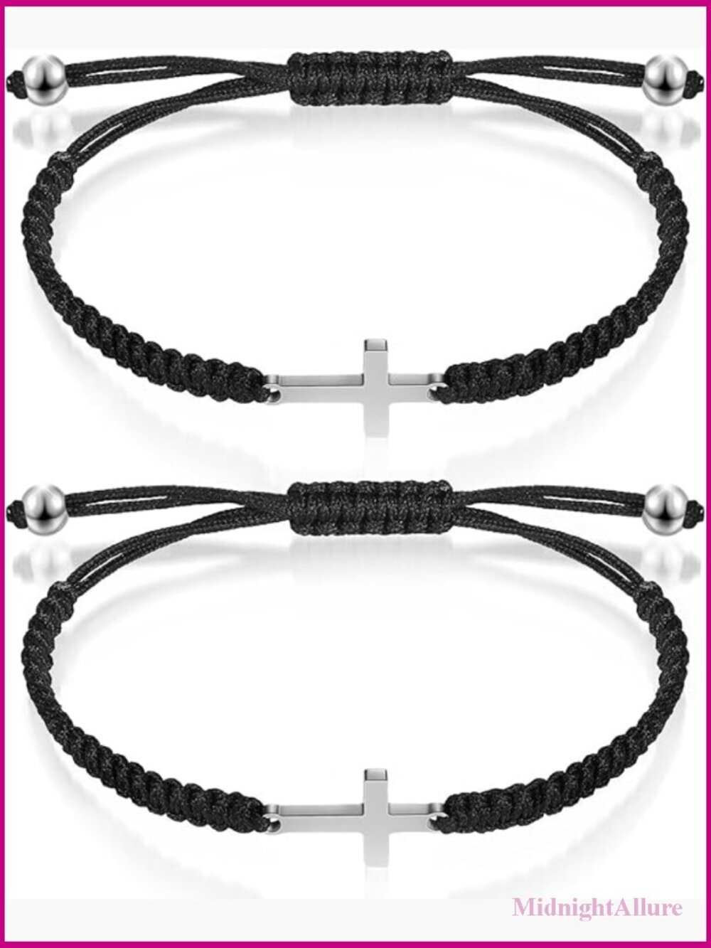 Christian Faith Cross Bracelet Adjustable Unisex Couple BFF Gift